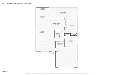 Floor plan 1 for 1542 Claremont Dr