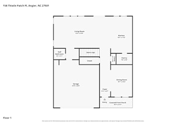 Floor plan 1 for 158 Thistle Patch Pl