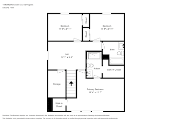 Floor plan 2 for 1590 Matthew Allen Cir
