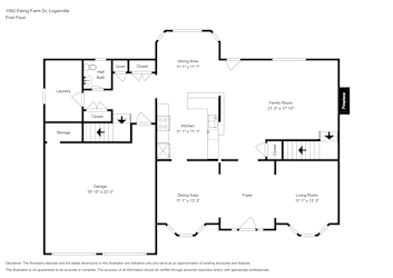 Floor plan 1 for 1592 Ewing Farm Dr