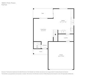 Floor plan 1 for 16205 S 17th Dr