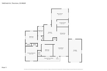 Floor plan 1 for 1640 Ruth Dr