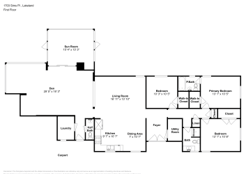 Floor plan 1 for 1703 Sims Pl