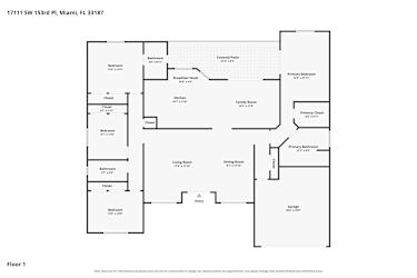 Floor plan 1 for 17111 SW 153rd Pl