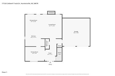 Floor plan 1 for 17124 Caldwell Track Dr