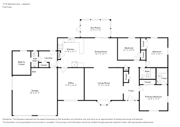 Floor plan 1 for 1715 Staunton Ave