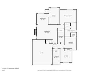 Floor plan 1 for 1731 Eleah Dr
