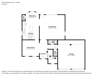 Floor plan 1 for 17603 Chatham Way Dr