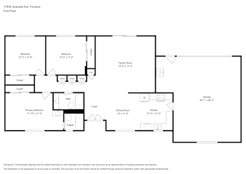 Floor plan 1 for 17839 Granada Ave