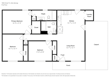 Floor plan 1 for 1806 Oriole Trl