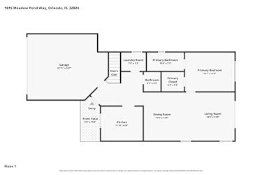 Floor plan 1 for 1815 Meadow Pond Way