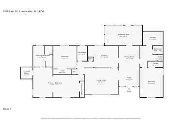 Floor plan 1 for 1868 East Dr