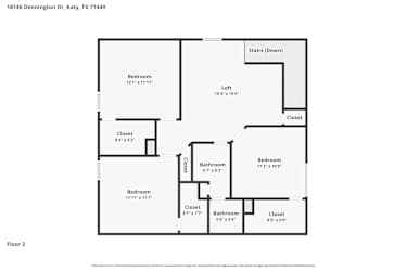 Floor plan 2 for 18746 Dennington Dr