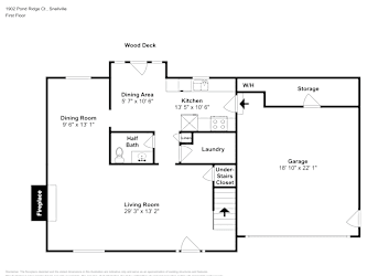 Floor plan 1 for 1902 Pond Ridge Ct
