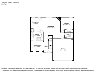 Floor plan 1 for 1960 Moss Creek Dr
