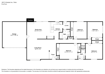 Floor plan 1 for 1967 N Oakdale Ave
