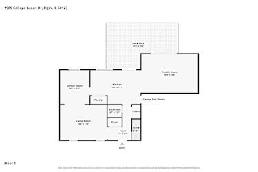 Floor plan 1 for 1985 College Green Dr