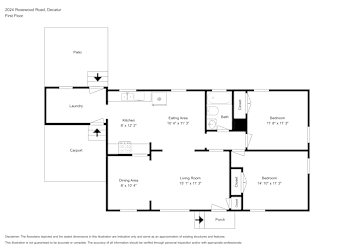 Floor plan 1 for 2024 Rosewood Rd