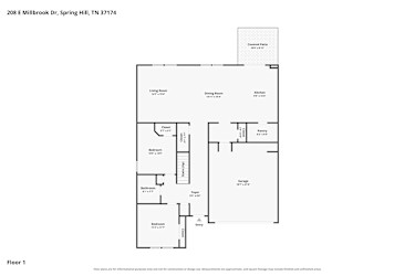 Floor plan 1 for 208 East Millbrook Dr