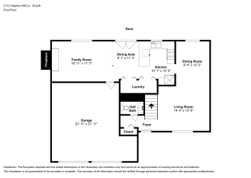 Floor plan 1 for 2112 Hopkins Mill Ln