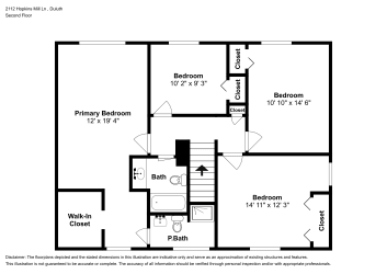 Floor plan 2 for 2112 Hopkins Mill Ln