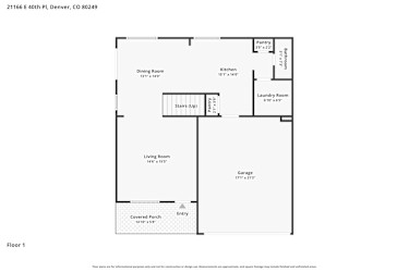Floor plan 1 for 21166 E 40th Pl
