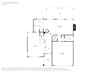 Floor plan 1 for 2117 Cold Springs Dr