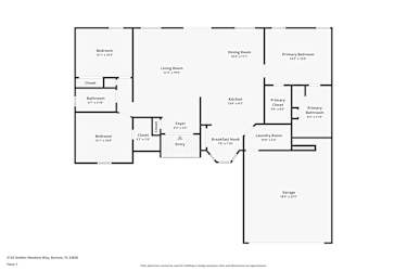 Floor plan 1 for 2125 Golden Meadow Way