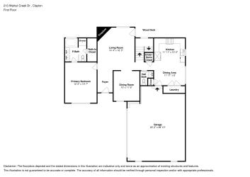 Floor plan 1 for 213 Walnut Creek Dr