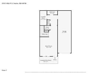 Floor plan 1 for 21411 40th Pl S