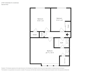 Floor plan 3 for 21501 E Aberdeen Dr