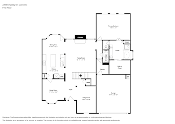 Floor plan 1 for 2206 Kingsley Dr