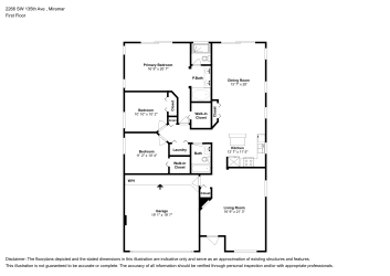 Floor plan 1 for 2266 SW 135th Ave