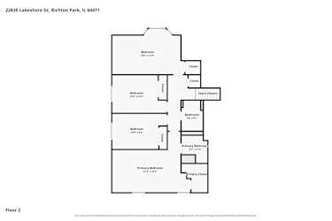 Floor plan 2 for 22830 Lakeshore Dr