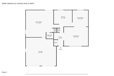 Floor plan 1 for 22830 Lakeshore Dr
