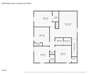 Floor plan 2 for 2300 Pebble Close Ct