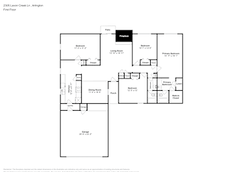 Floor plan 1 for 2305 Lavon Creek Ln