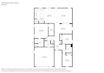 Floor plan 1 for 2306 Plantation Oak Dr