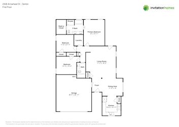 Floor plan 1 for 2308 Arrowhead Dr