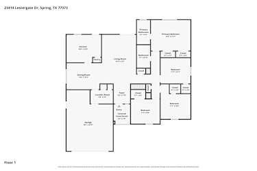 Floor plan 1 for 23414 Lestergate Dr