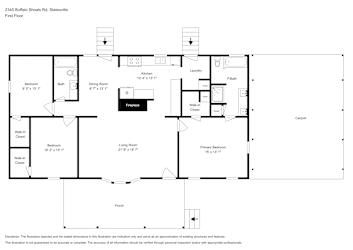 Floor plan 1 for 2345 Buffalo Shoals Rd
