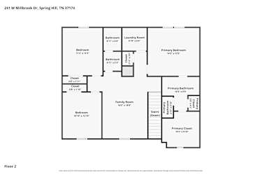 Floor plan 2 for 241 West Millbrook Dr