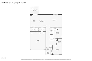 Floor plan 1 for 241 West Millbrook Dr