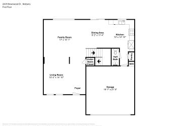 Floor plan 1 for 2425 Brownwood Dr
