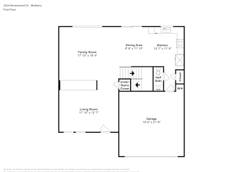 Floor plan 1 for 2434 Brownwood Dr