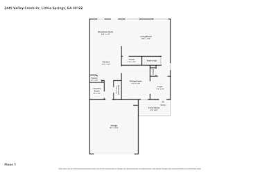 Floor plan 1 for 2445 Valley Creek Dr