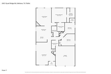 Floor plan 1 for 2507 Quail Ridge Rd