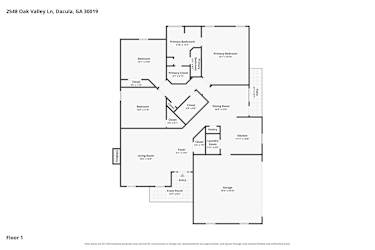Floor plan 1 for 2548 Oak Valley Ln