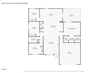 Floor plan 1 for 2551 E Diamond Cir