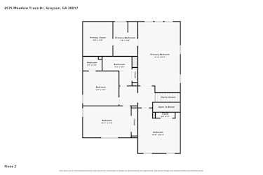 Floor plan 2 for 2575 Meadow Trace Dr